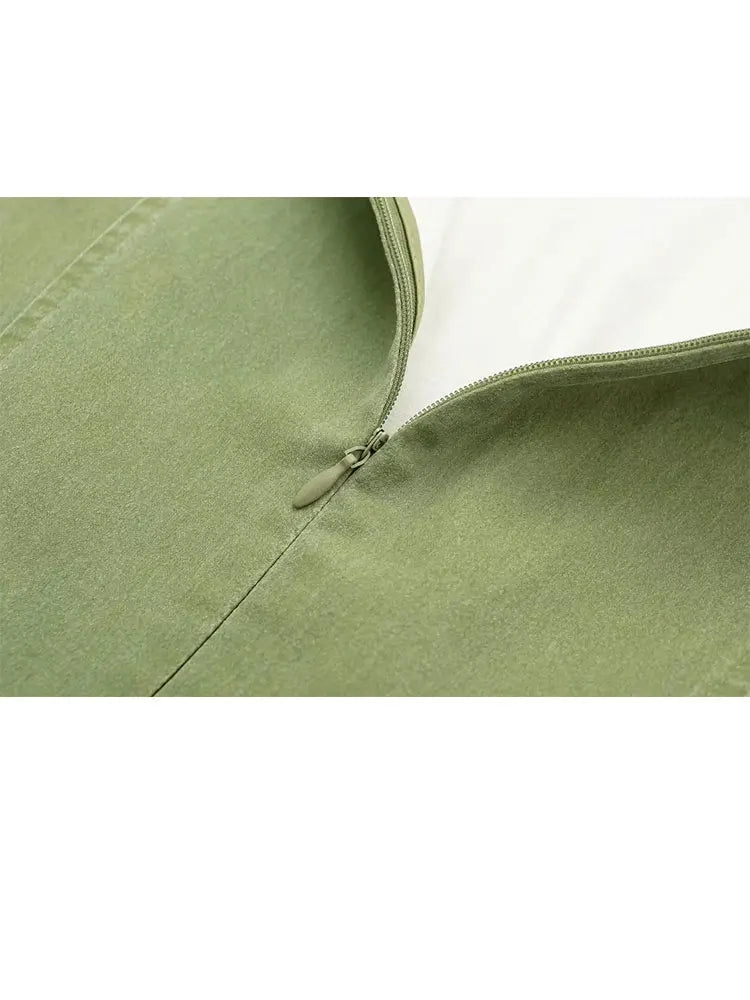 فستان نسائي عصري 2025، فستان صيفي كارجو نسائي مثير نحيف بسحاب بدون أكمام وحزام سادة ورقبة دائرية، فساتين كاجوال