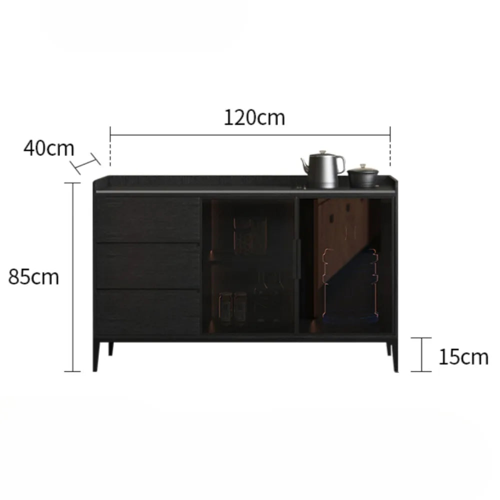 Kitchen Shelf Cabinets Living Room Storage Display Black Closets Cabinet Buffet Cupboard Mueble Recibidor De Entrada Decor