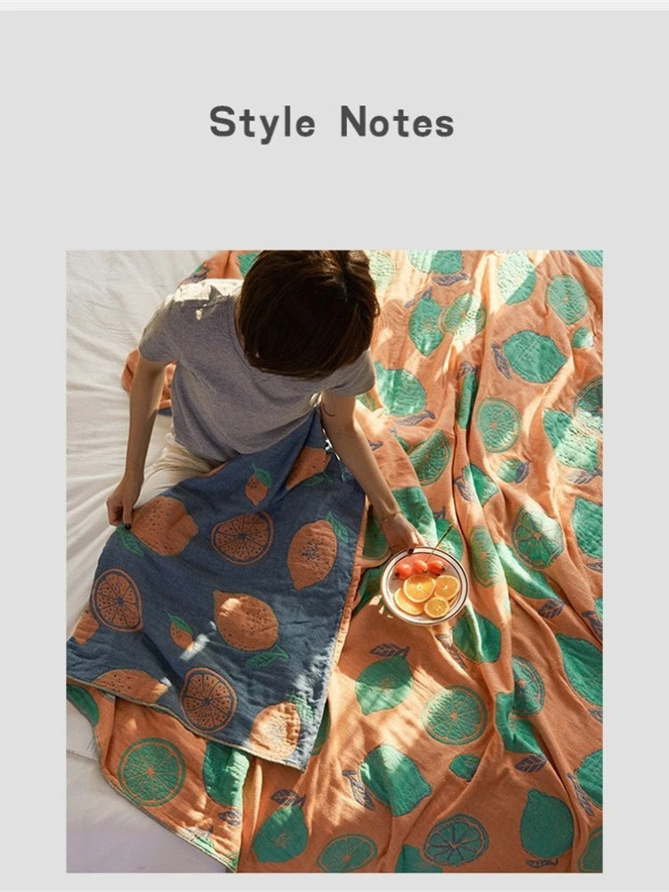 غطاء سرير من قماش موسلين قطني 100%، مفرش سرير موسلين قابل للتهوية، منسوجات منزلية، للبالغين والأطفال، أريكة من قماش الجاكار، بطانيات، ملاءة سرير