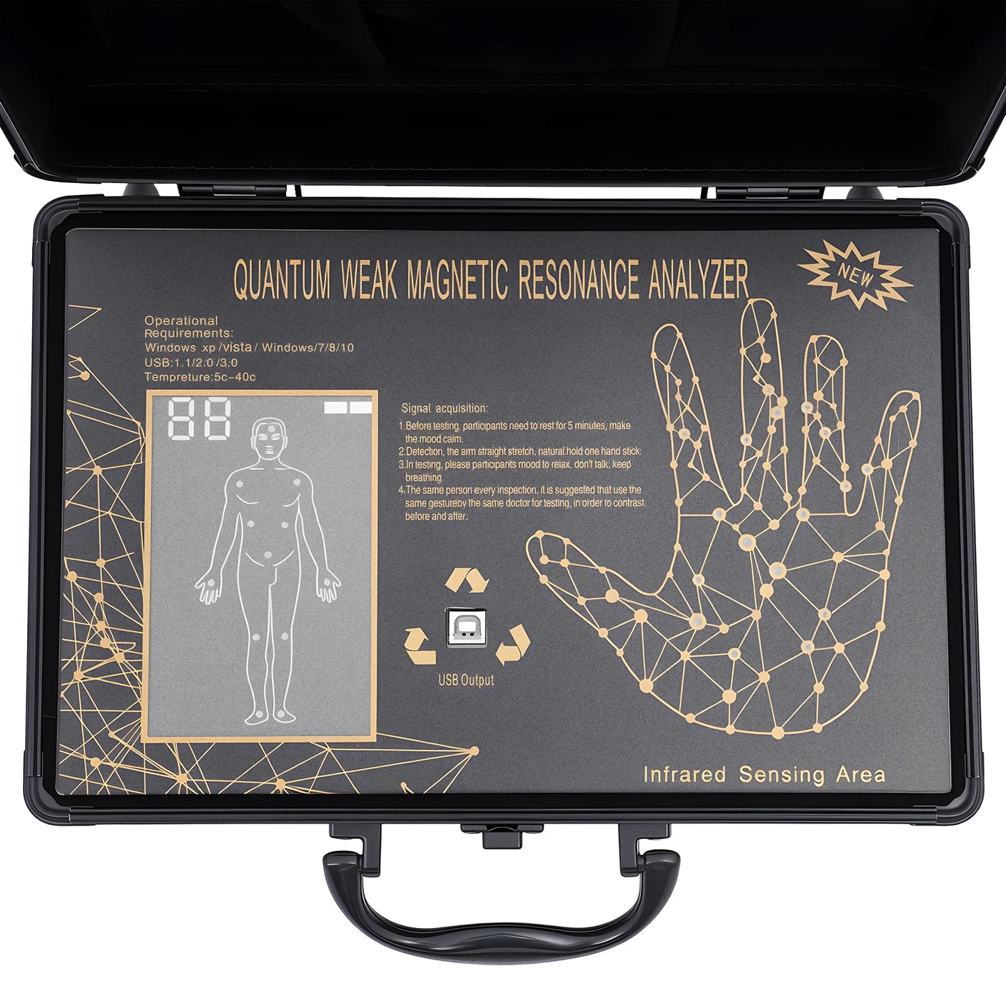 Quantum Health Analyzer with 50+ Reports, Portable Body Health Monitor with Infrared Sensor Non-Invasive Wellness Scanner