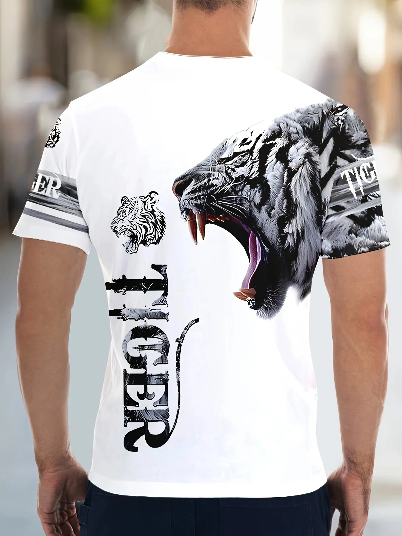 Mens Fashion Crew Neck T-Shirt - Soft,Breathable,Casual Wear