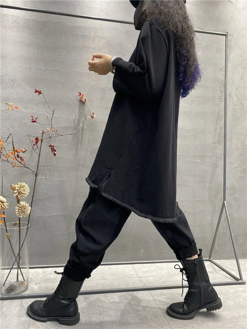 ملابس نسائية ملابس نسائية مبيعات مقاسات كبيرة أزياء الخريف النسائية مزاج الجوكر بأكمام طويلة قمم قديمة ريترو