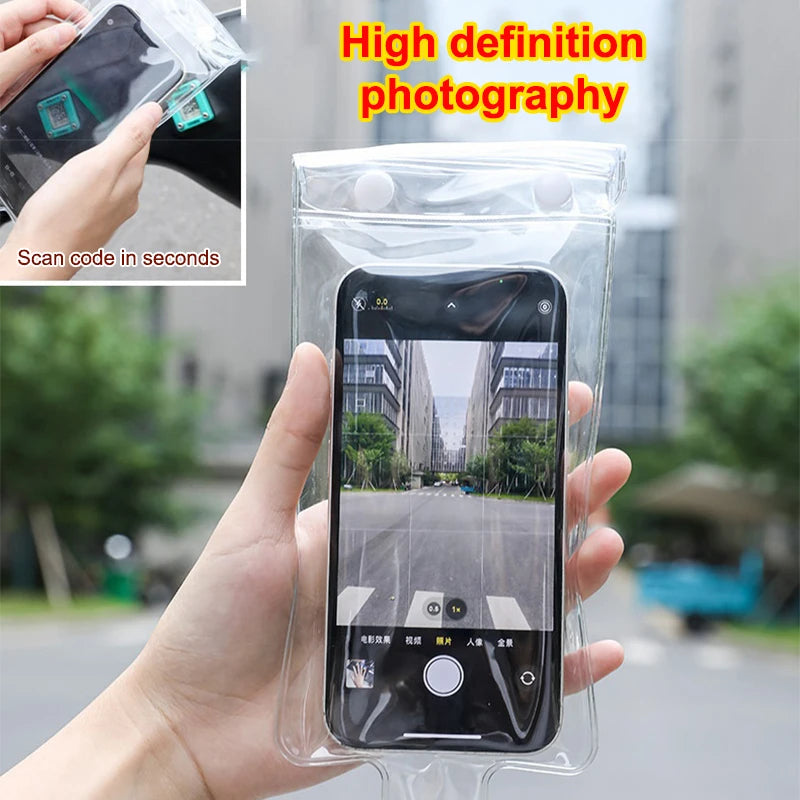 Set of 5 Waterproof Clear Phone Covers Perfect for Biking & Motorcycling With Touchable Screen