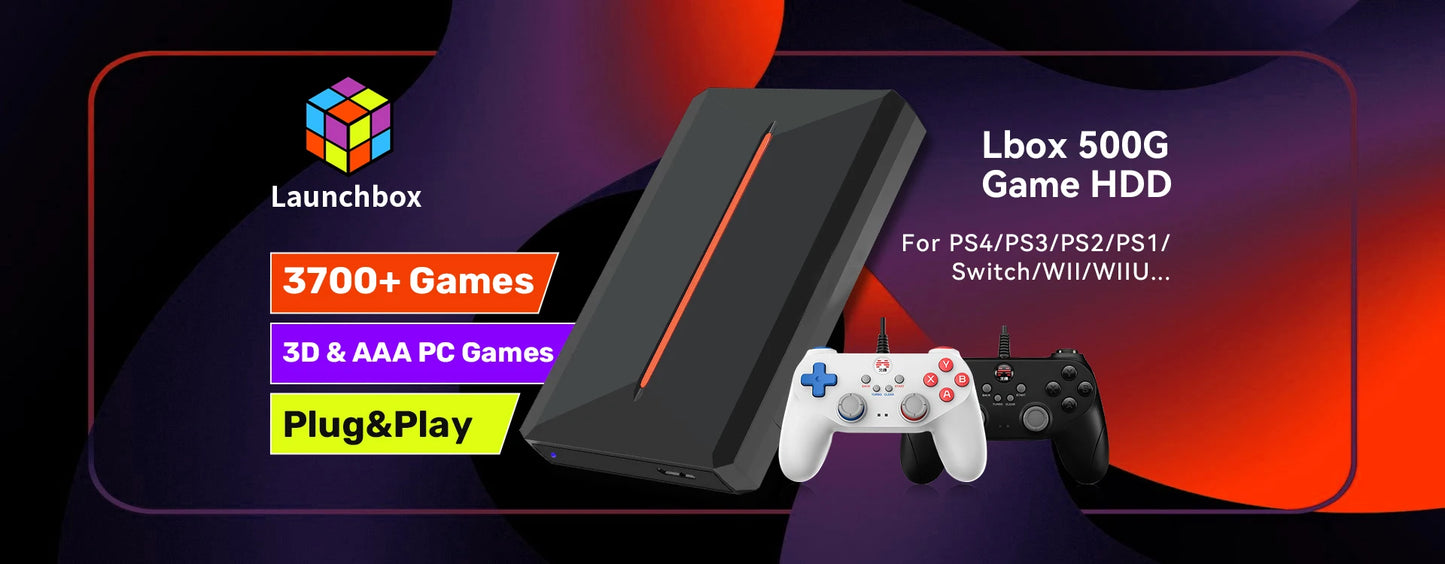 PlayZone 1TB Emulator Consoles Portable Retro Game SSD For PS5/PS4/PS3/Xbox/Switch/WII/WIIU Handheld Game HDD With 16000+ Games