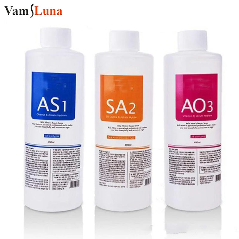 3PCS Facial Skincare Face Serum AS1 SA2 AO3 Aqua Peel For Facial Machine Skin Deep Cleaning Anti-Aging Whitening Moisturizing