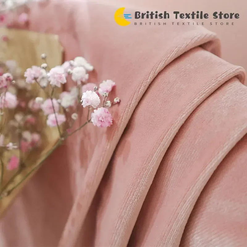 Curtains for Living Room Bedroomt Dirty Pink Curtains Light Luxury Velvet Light-Shielding Flannel Minimalist Curtain Fabric