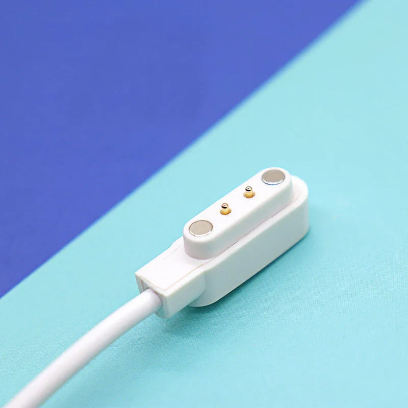 محول شاحن ساعة ذكية مزود بدبوسين و4 دبابيس وكابل شحن USB لساعة ذكية للبالغين/الأطفال وملحقات سلك شحن الطاقة