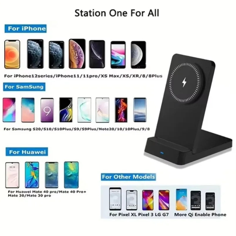 Magnetic 30W Wireless Charger Desktop Fast Charging Station Fold Smart Phone Holder Charge For Magsafe iPhone 16 15 14 13 12 Pro