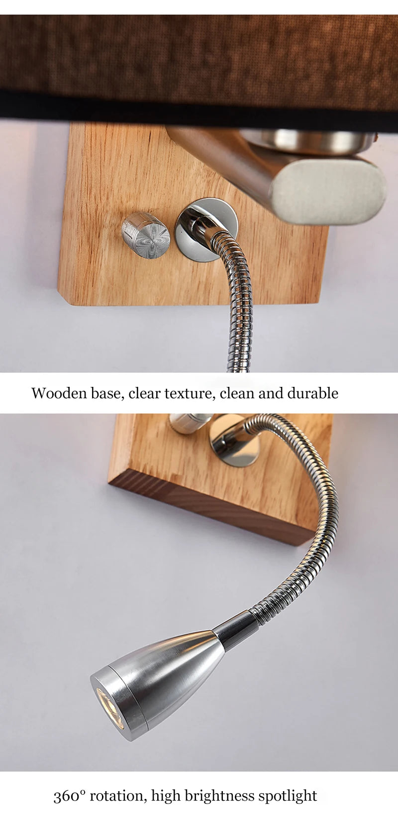 Bedroom Wall lamp With 3W Spotlight Modern Sconce for Living Room Bedside Bathroom Mirror Light Home Decor Indoor Light Fixtures