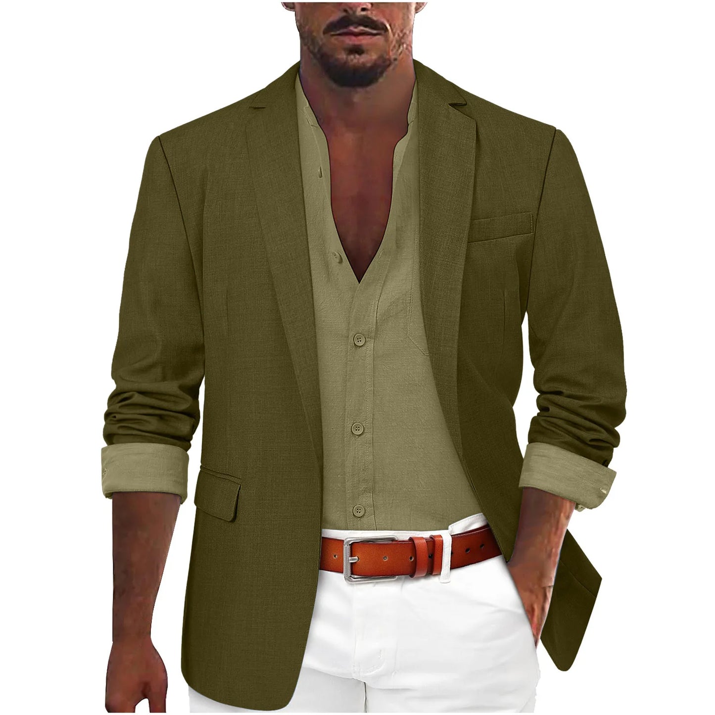 2025 Fashion Men's Clothing Business Casual Blazer Coats Classic Single Button Slim Fit Suit Jackets Elegant Gentleman Suit Tops