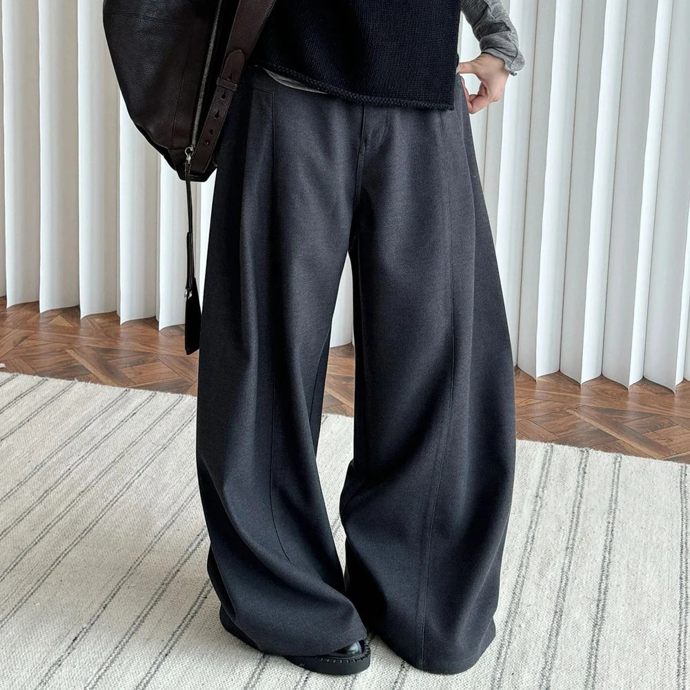 2025 Women Spring Fashion Big Wide Leg Pants High Waist Long Stright Pants Fashion Clothes Pants Female Trousers
