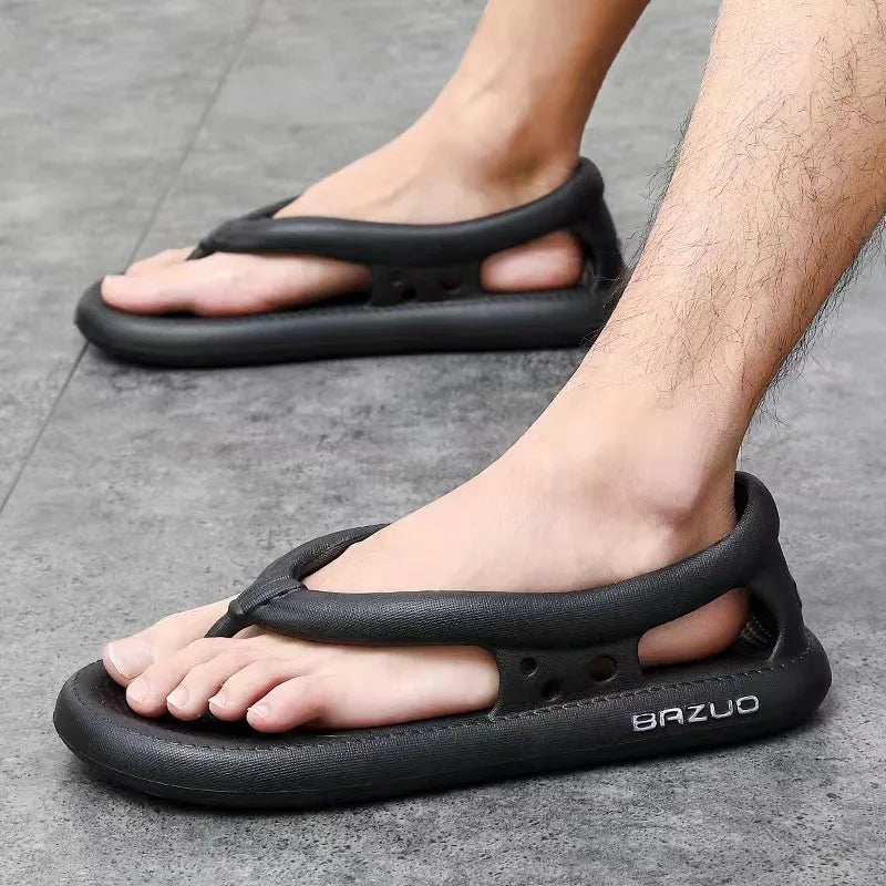high-heeled sandals Flip-flops, men and women can wear anti-skid wear-resistant jacketed thick slippers in summer 2023