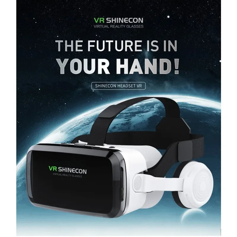 VR Shinecon Casque Helmet 3D Glasses Virtual Reality For Smartphone Smart Phone Headset Goggles Binoculars Video Game Wirth Lens
