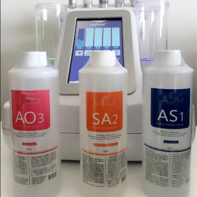 3PCS Facial Skincare Face Serum AS1 SA2 AO3 Aqua Peel For Facial Machine Skin Deep Cleaning Anti-Aging Whitening Moisturizing