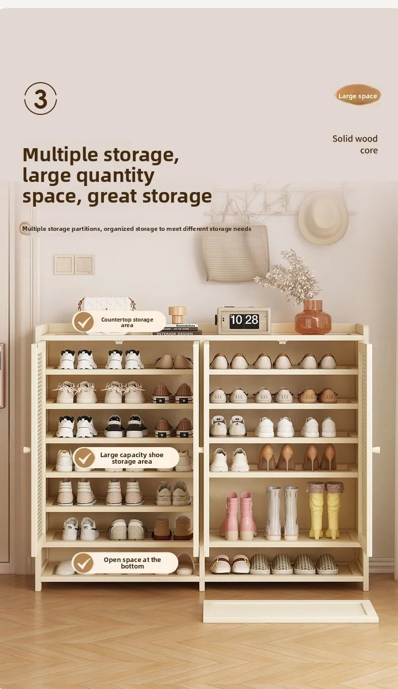 Home shoe cabinet multi-layer large-capacity shoe rack dustproof and breathable entrance storage cabinet