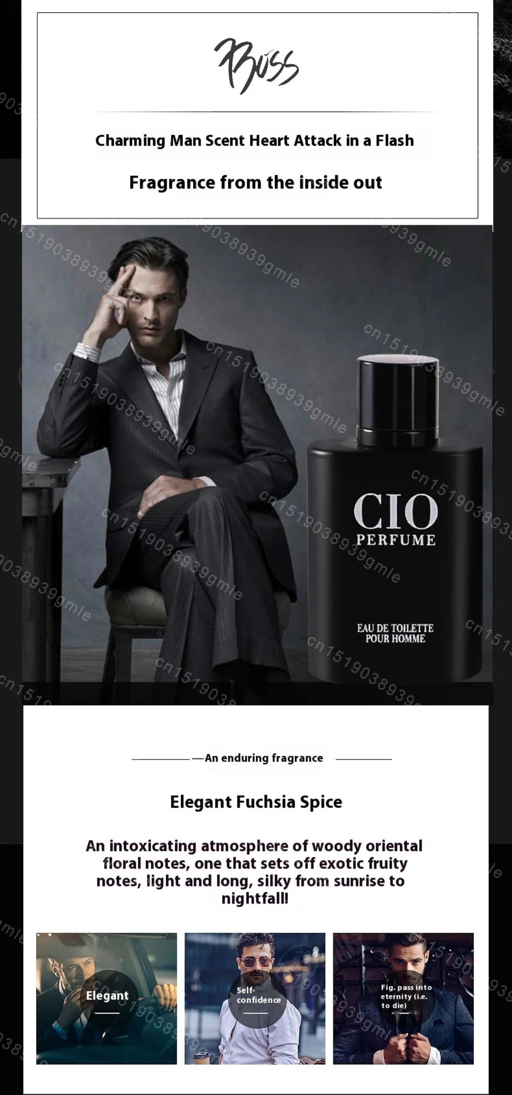 100ml Men's Pheromone Perfumes, Woody Long-Lasting Fragrances Cologne Spray, Charming Elegant Women's Eau De Toilette Cologne