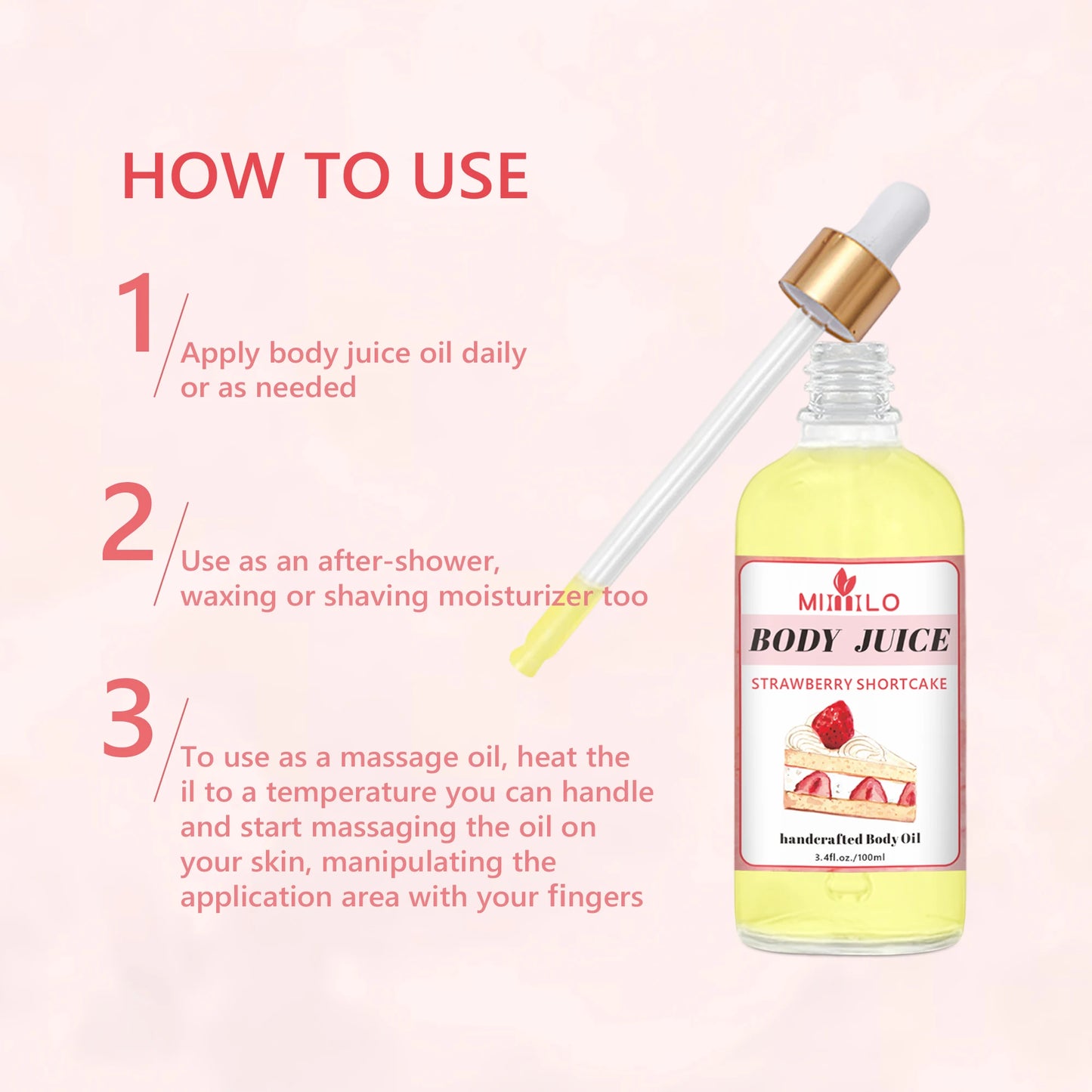 100ml Sweet Fragrance Body Oil Multiple Delightful Scents Moisturizing Nourishing Skin Care Lightweight Non Greasy Fast Absorbin