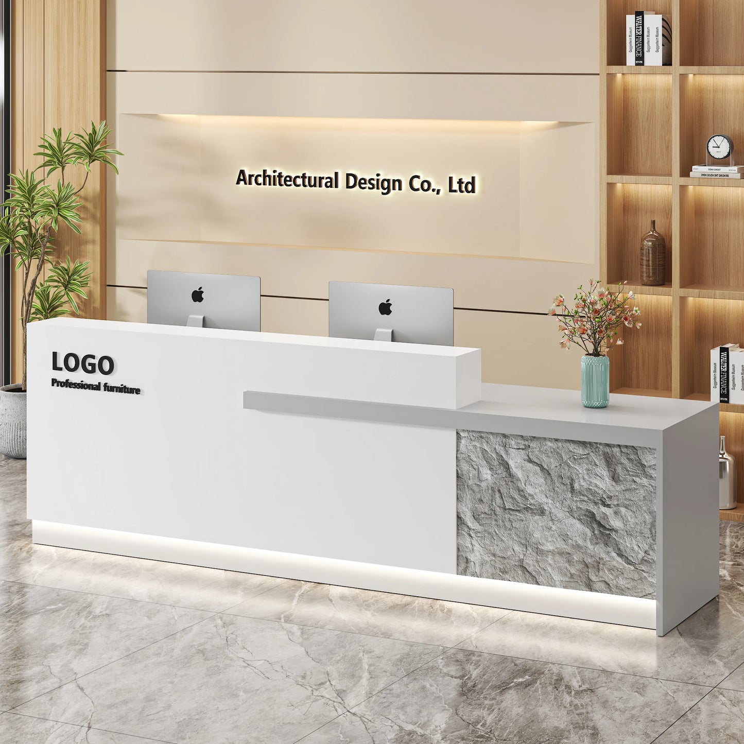 Kitchen Counter Reception Desks Decorations Display Beauty Salon Reception Desks Small Mostrador Negocio Commercial Furniture