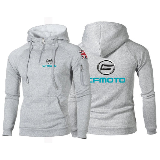 2025 Spring And Autumn Man's Fashion Comfortable Hooded Jacket Cfmoto Logo Print Classic Cardigan Hoodies Drawstring Slim Coat