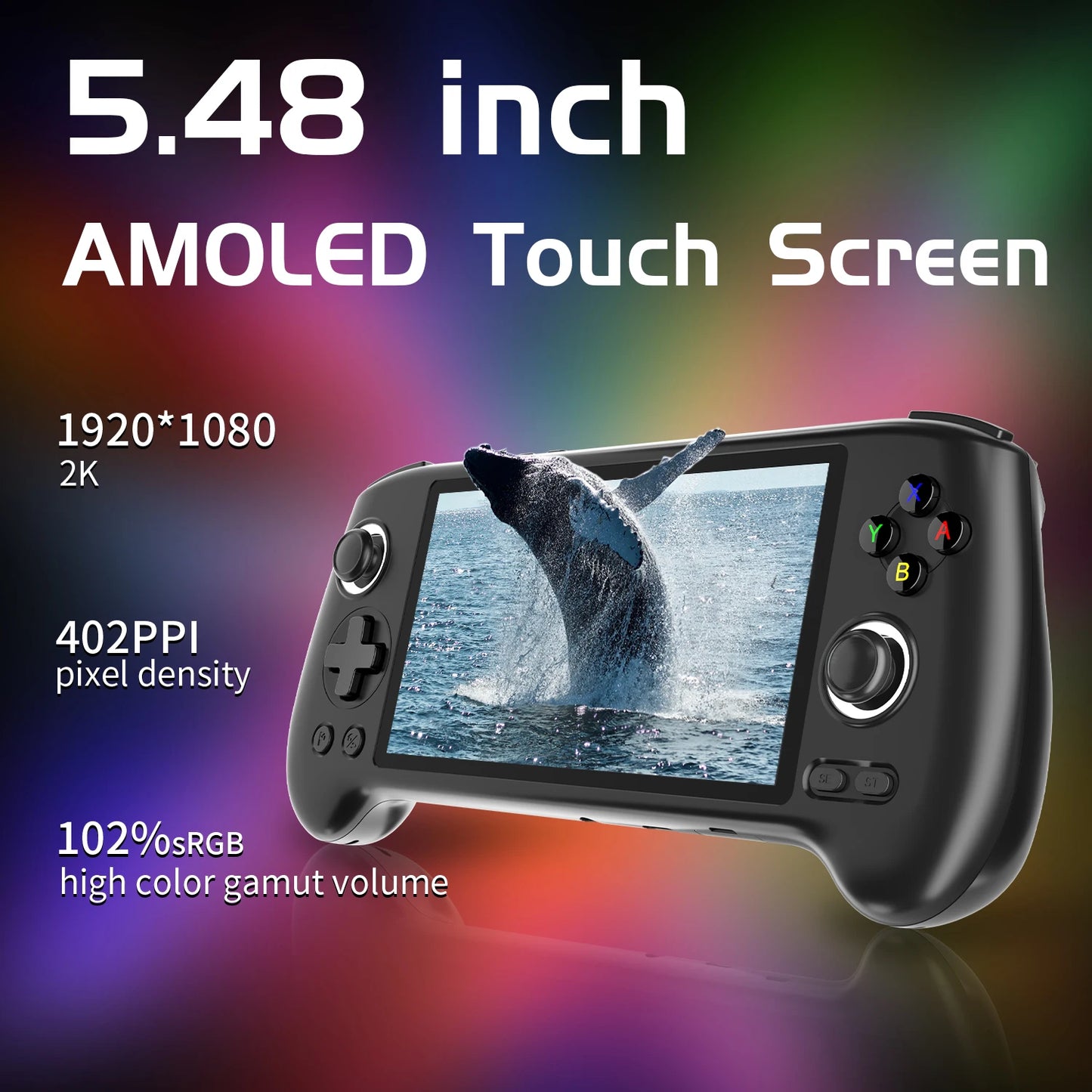 Anbernic RG556 Retro Handheld Games Console 5.48" AMOLED 1080*1920 Screen Android Video Gaming Player Supports AI Assistant FOTA