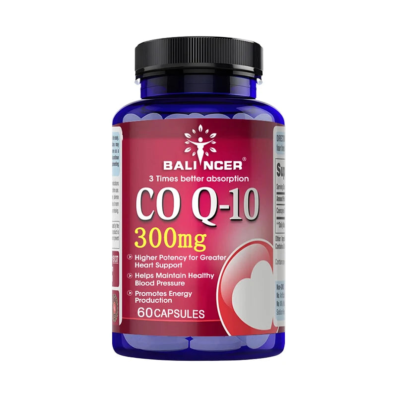 Coenzyme Q10 Capsules, 300 Mg, To Promote Cardiovascular Health and Heart Health, Provide Energy To Support Joint Health