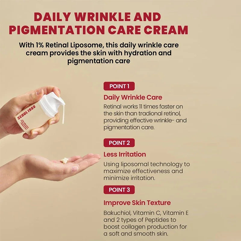 Korean Skin Care Set Seoul 1988 Eye Cream Snail Mucin Skincare Set Facial Sunscreen Cream Vitamin C Moisturizing Firming Essence