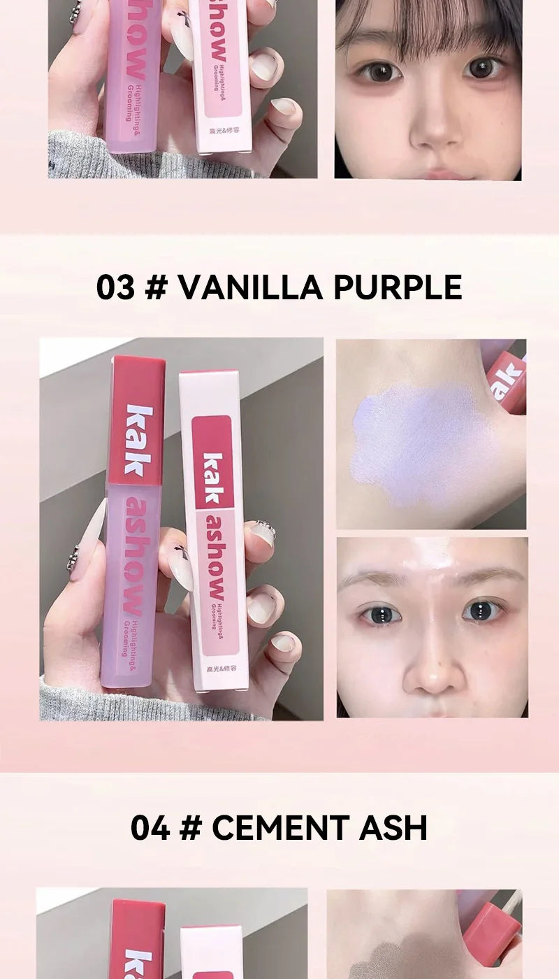 kakashow flawless beautification liquid, light and thin skin makeup, concealer highlights, natural makeup