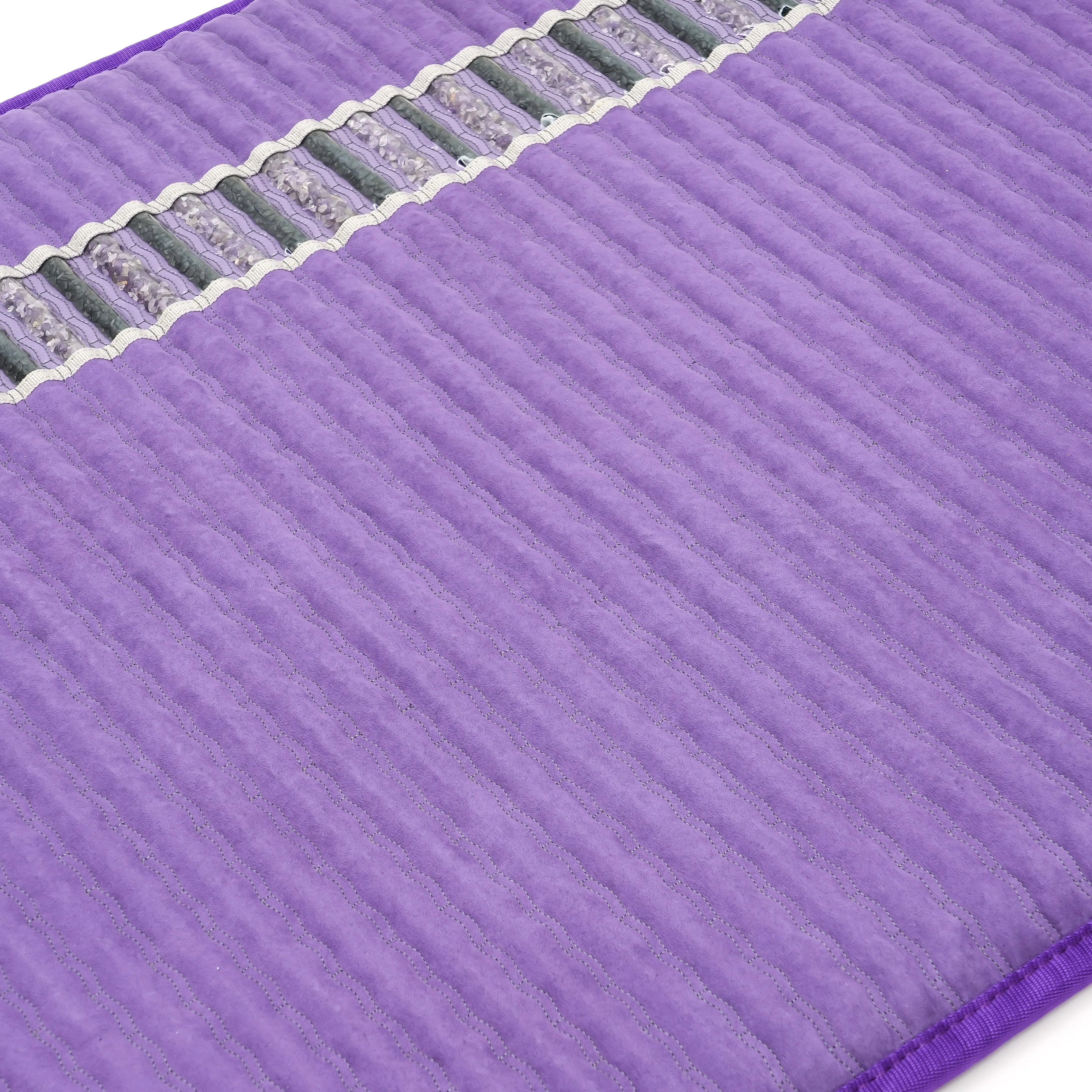 High-Dose Amethyst PEMF Mat 1-50hz Tourmaline Far Infrared Negative Ion Massage Mattress for Health Care and Wellness