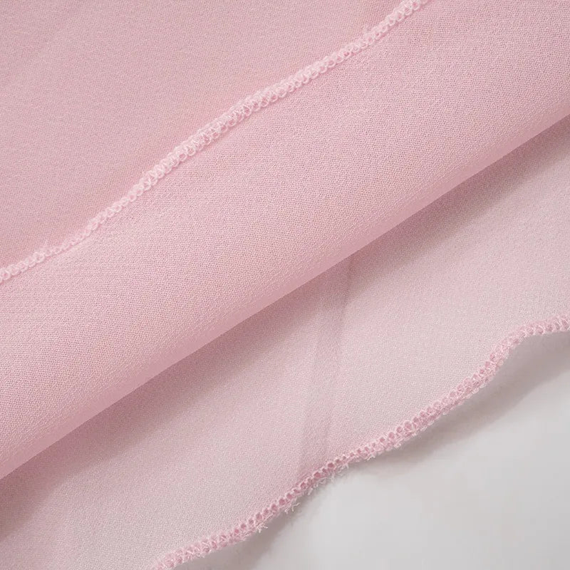 Women Dresses Autumn New Pink See Sexy Through Backless Low Chest Mini Dress Streetwear Fashion Lace-up Long Sleeves Lady Dress SwiftNest