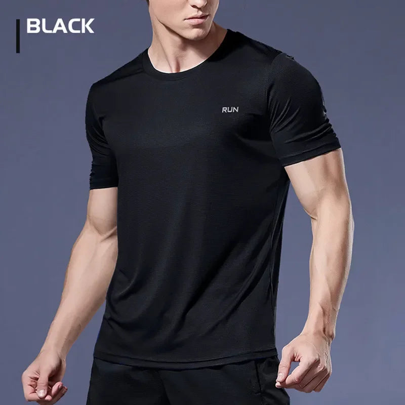 Summer Short-sleeved Sports Shirts, Multi-color Outdoor Fitness Clothing, Men's 3D T-shirts, Running Breathable Quick-drying Top
