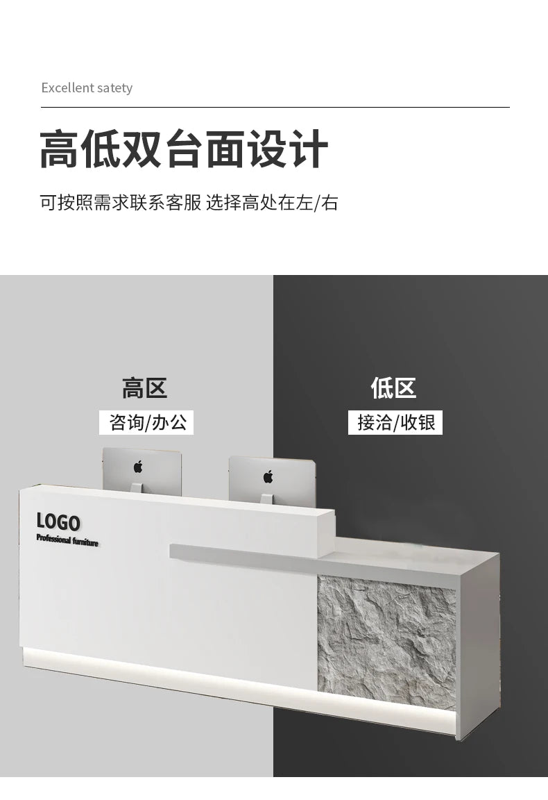 Kitchen Counter Reception Desks Decorations Display Beauty Salon Reception Desks Small Mostrador Negocio Commercial Furniture