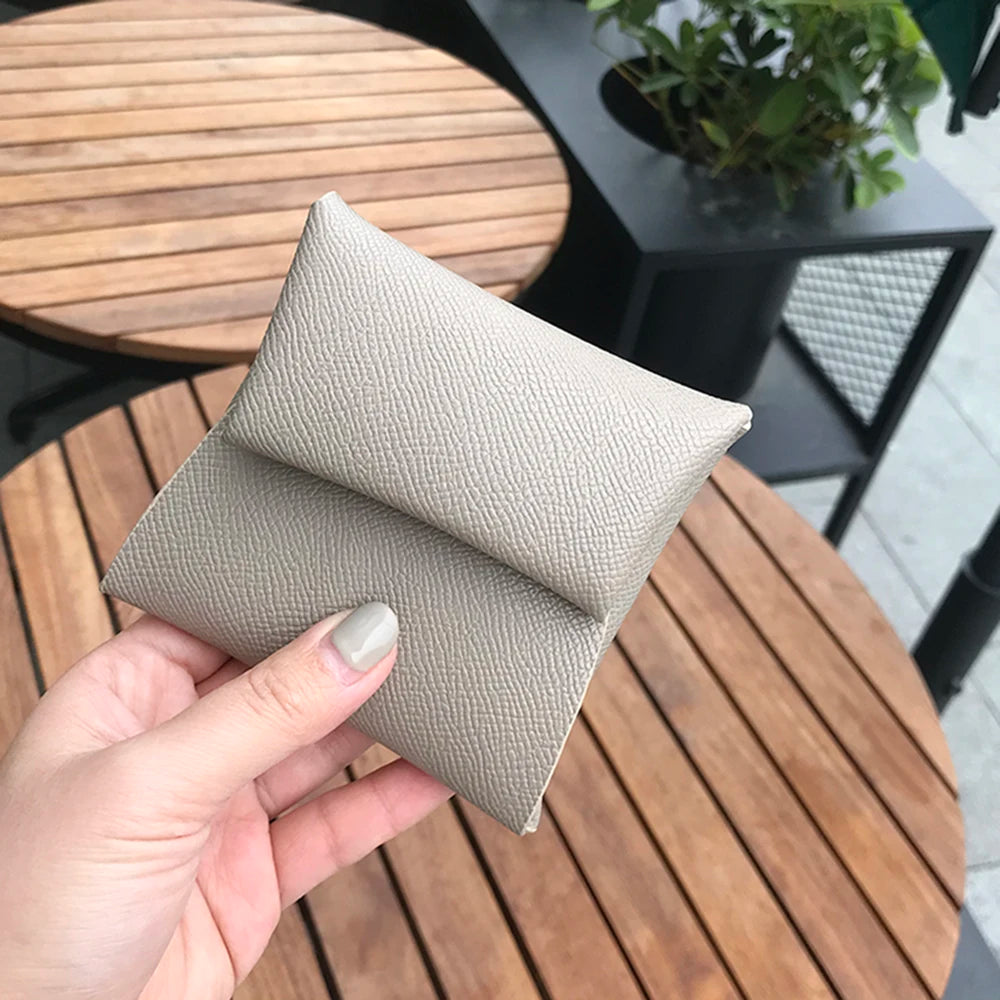 محفظة نقود من الجلد الأصلي للنساء والرجال بتصميم فاخر، حقيبة بطاقات ائتمان قابلة للطي، حروف مخصصة، حقيبة نقود صلبة، محفظة صغيرة