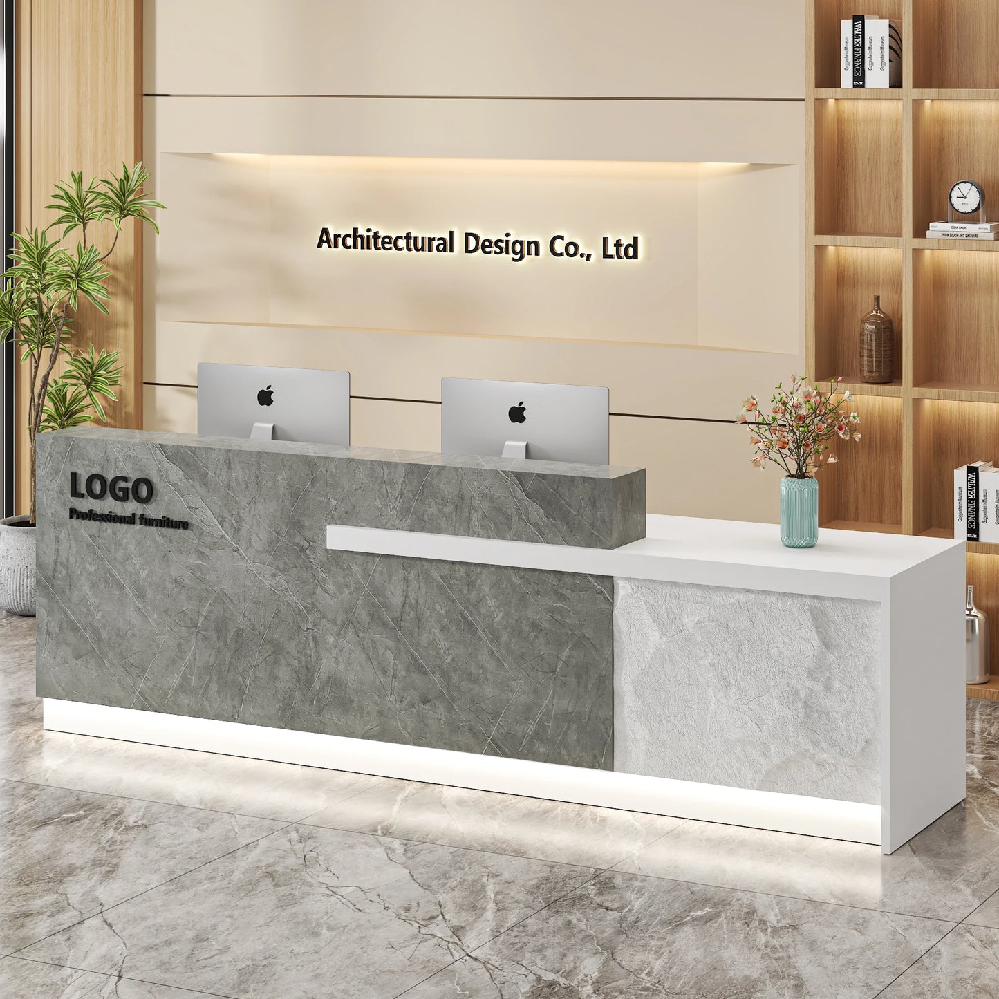 Kitchen Counter Reception Desks Decorations Display Beauty Salon Reception Desks Small Mostrador Negocio Commercial Furniture