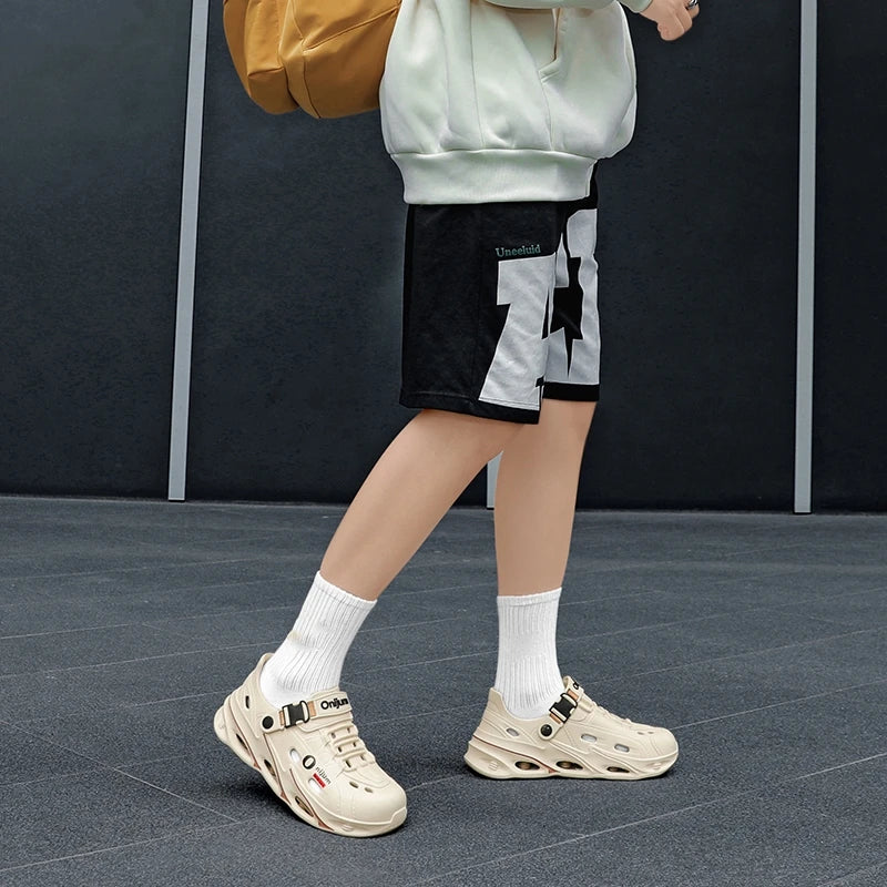 Men's Outdoor Sandals Sport Slippers Beach Slides Breathable Clogs Men Casual Garden Shoes Non-slip Hiking Men Outdoor Sandals