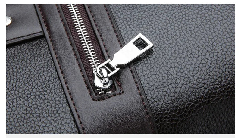 حقيبة عمل جديدة من جلد البولي يوريثان للرجال، حقيبة يد تنفيذية مصممة للمستندات بحجم A4، حقيبة كمبيوتر محمول مقاس 14 بوصة، حقيبة كتف للأعمال، حقيبة حمل للزوج