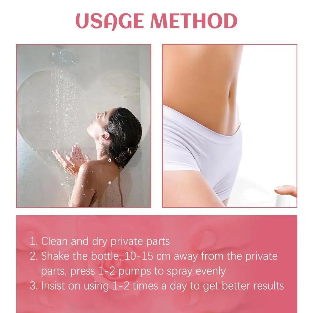 بخاخ طبيعي للأجزاء الحساسة للنساء، يقلل من الرائحة، مرطب للعناية بالمهبل، مزيل للعرق مهبلي أنثوي للجزء الحميم