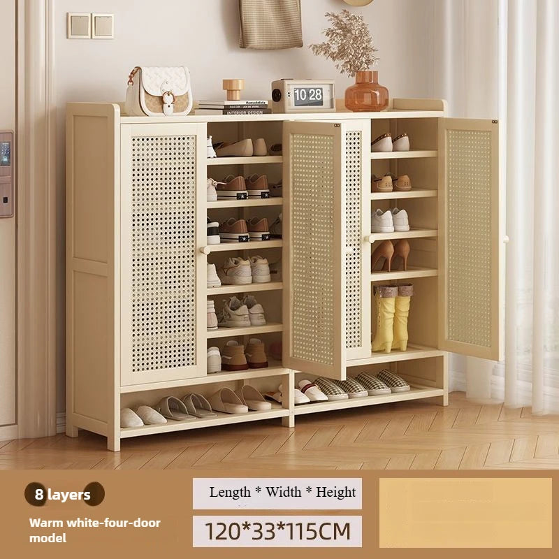 Home shoe cabinet multi-layer large-capacity shoe rack dustproof and breathable entrance storage cabinet