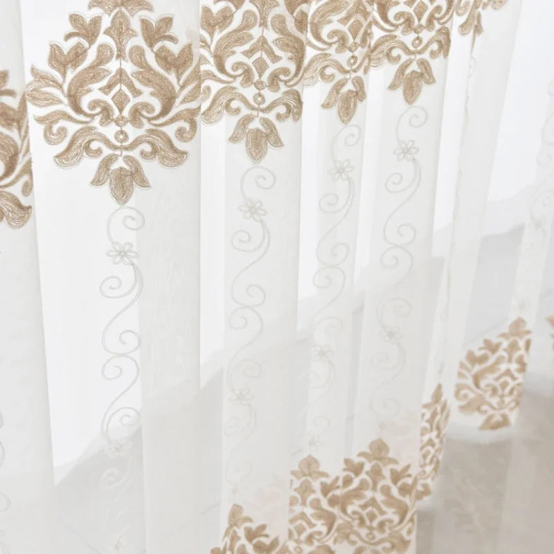 European Curtains for Living Dining Room Bedroom Decorative Fabric Court Luxury Luxury Atmosphere Jacquard Blackout