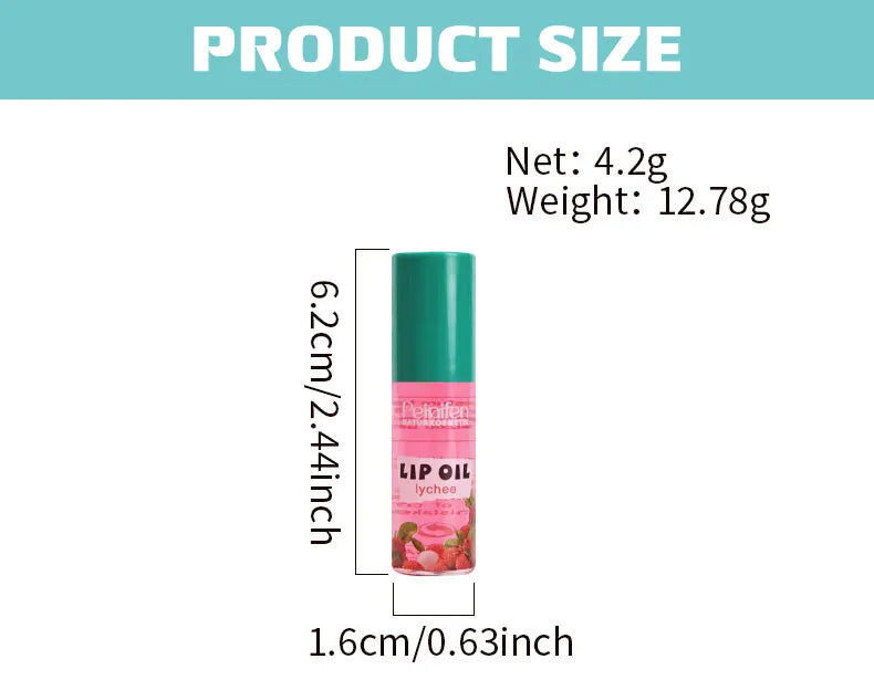 6PCS Fruit-Flavored Lip Balm Set Watery Lip Gloss Lip Oil Smooth Lip Lines Plump Lips Beauty Care Kit for Lip Hydration