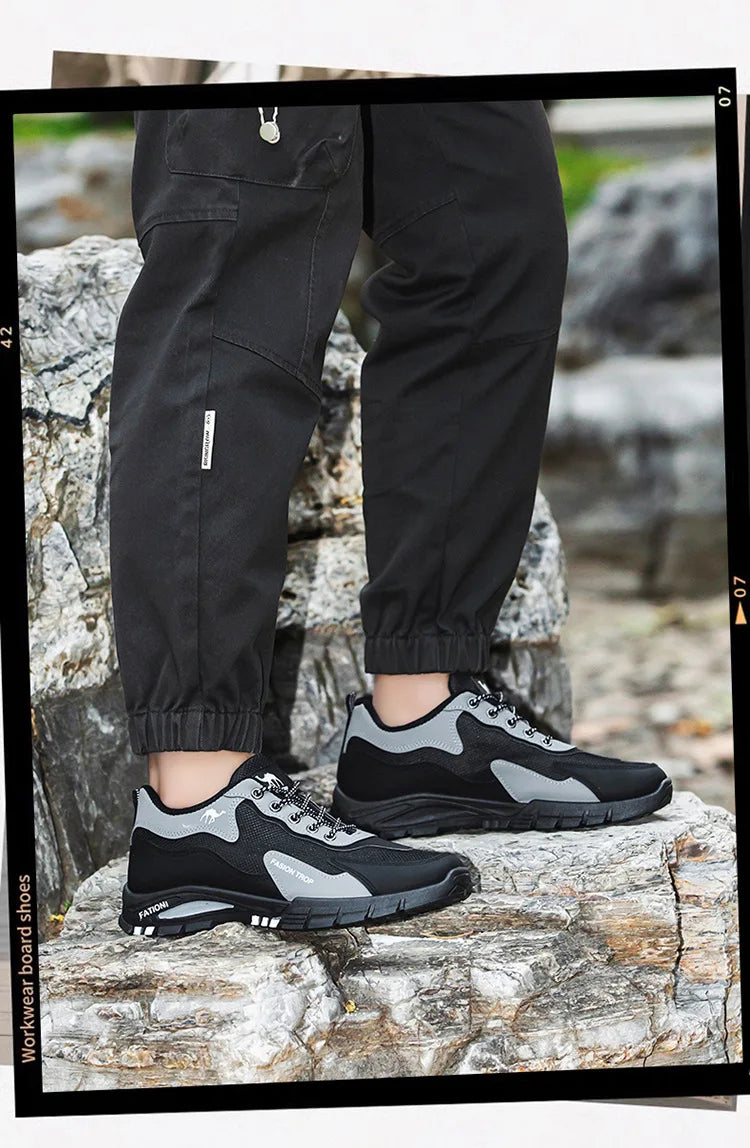 Men's sports and casual outdoor hiking and mountaineering shoes are anti-slip, wear-resistant, comfortable and breathable