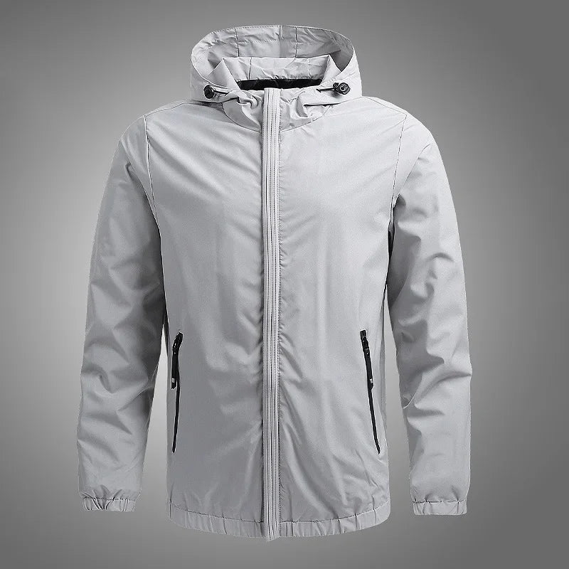 Outdoor Sportwear Windbreaker Hiking Sport Outwear Hooded Jacket Men Autumn Thin Breathable Windproof Hoodies Men's Clothing Top