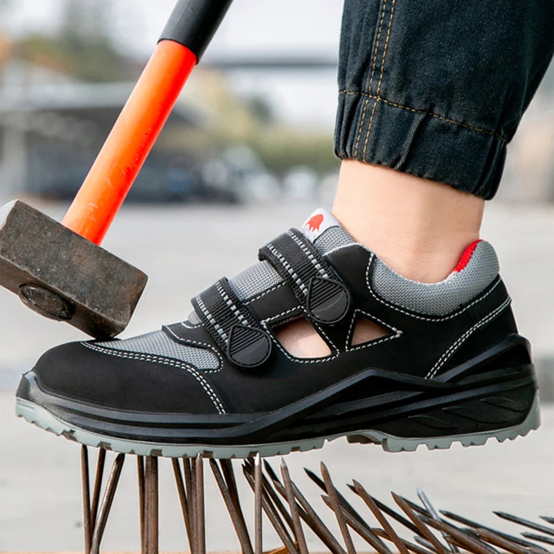 Summer Safety Shoes Men Construction Site Work Shoes Wear Resistant Anti Slip Breathable Sandals For Men Indestructible Shoes