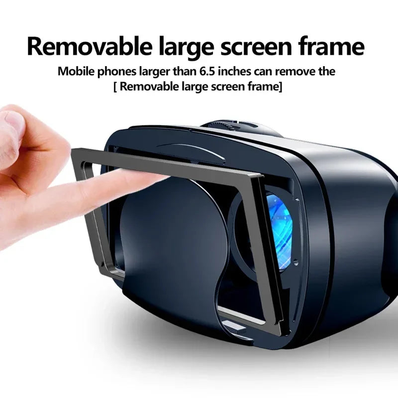 3D VR Headset Smart Virtual Reality AR Glasses Helmet For Smartphones Phone 7 Inches Lenses with Controllers Headphones 2025