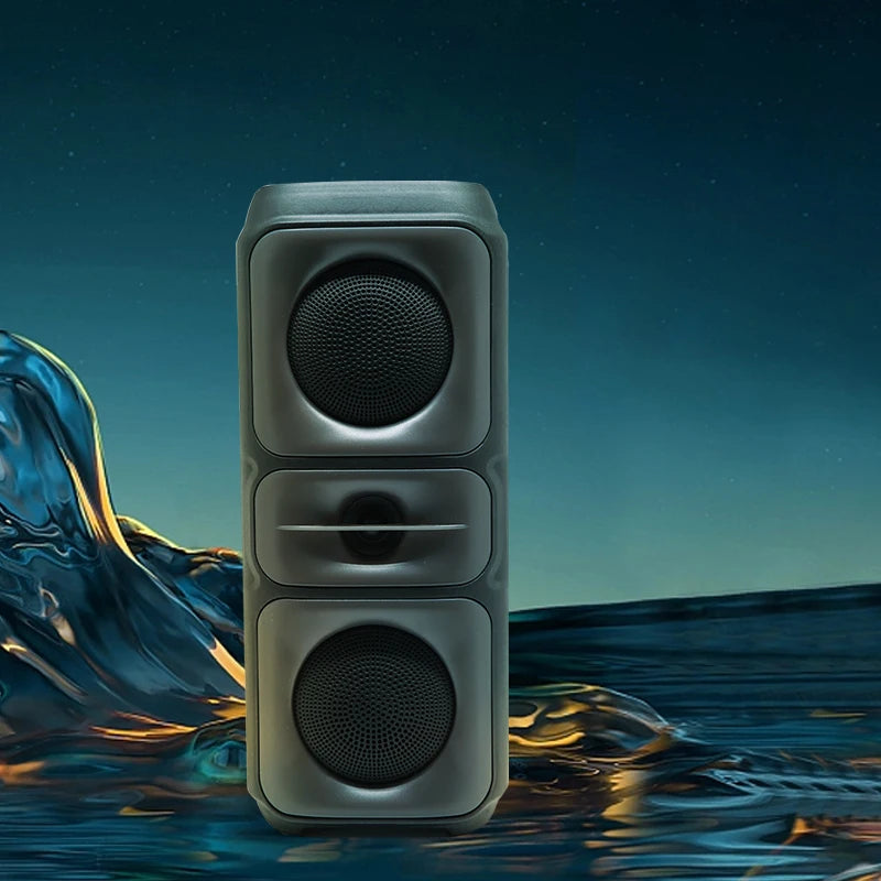 Super Large Outdoor Bluetooth Speaker RGB  Karaoke Double Horn Subwoofer Portable Wireless Column Bass Sound supports FM/TF