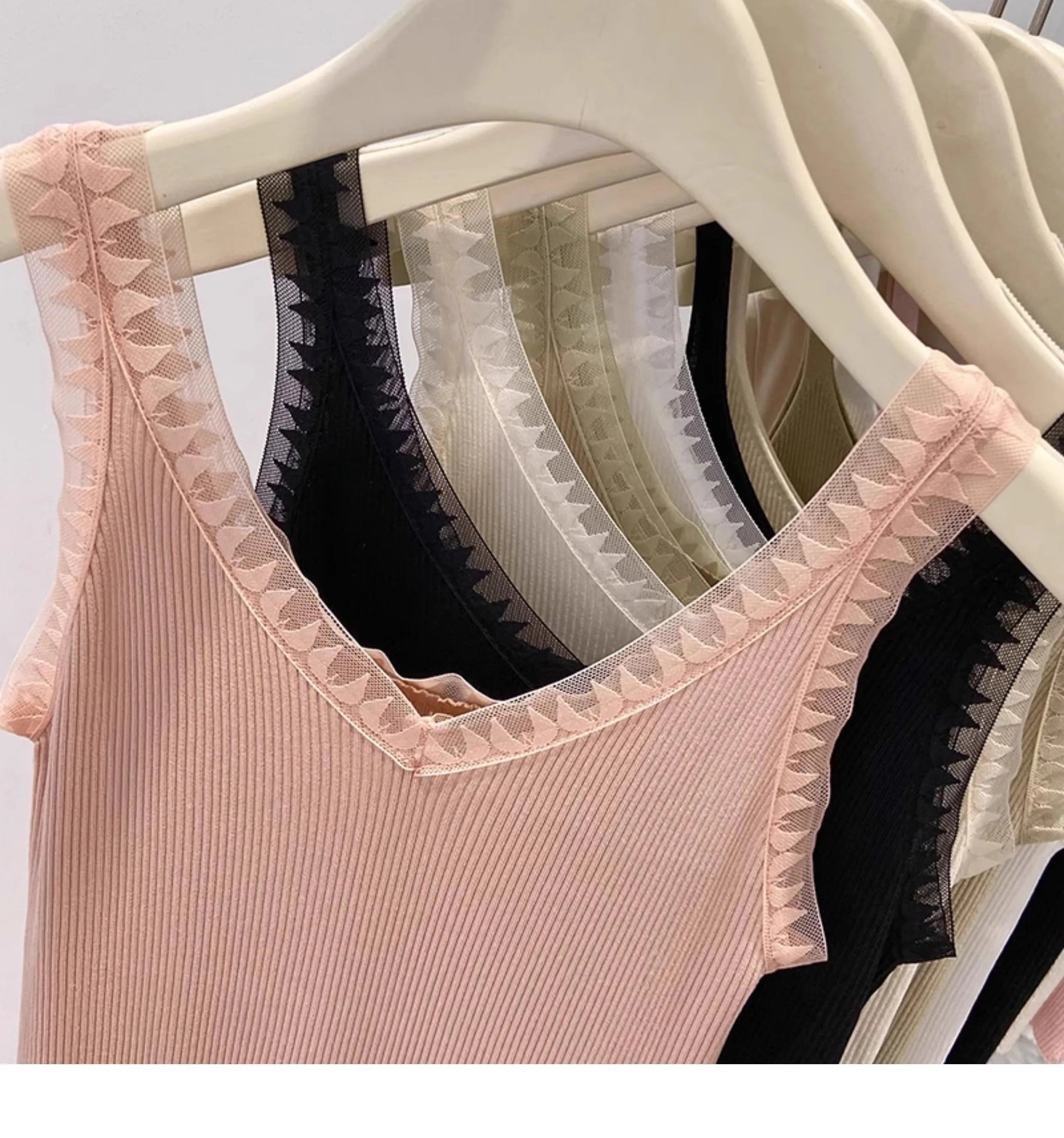 Women Summer Fashion Thin Knitted Undershirt Sleeveless Pullover Corset Top Half High Neck Comfortable Breathable Lace Tank Top SwiftNest