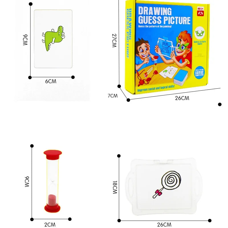 Montessori Kids Toys Drawing DIY Draw Something Game Learning Educational Multiplayer Interactive Game Toys for Children Gift  ﻿