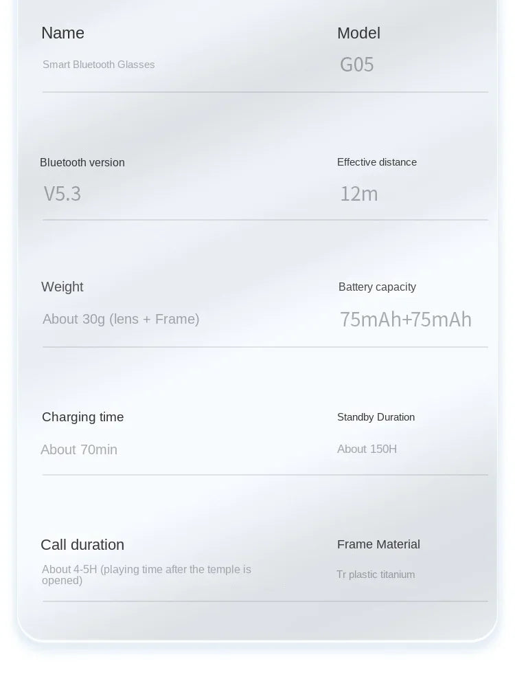 3-in-1 Smart Glasses Open Ear Music Hands-Free Calling Stereo Sound Wearable Headsets Smart Sports Anti-Blue Light Sunglasses