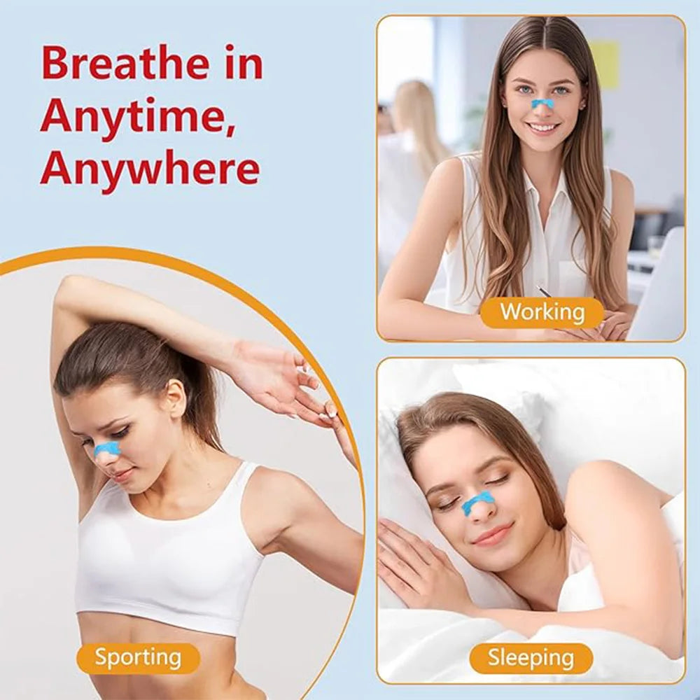 10/50/100pcs Breathing Nasal Strips Right Way Stop Snoring Anti Snoring Strips Easier Better Breathe Health Care Sleeping Well