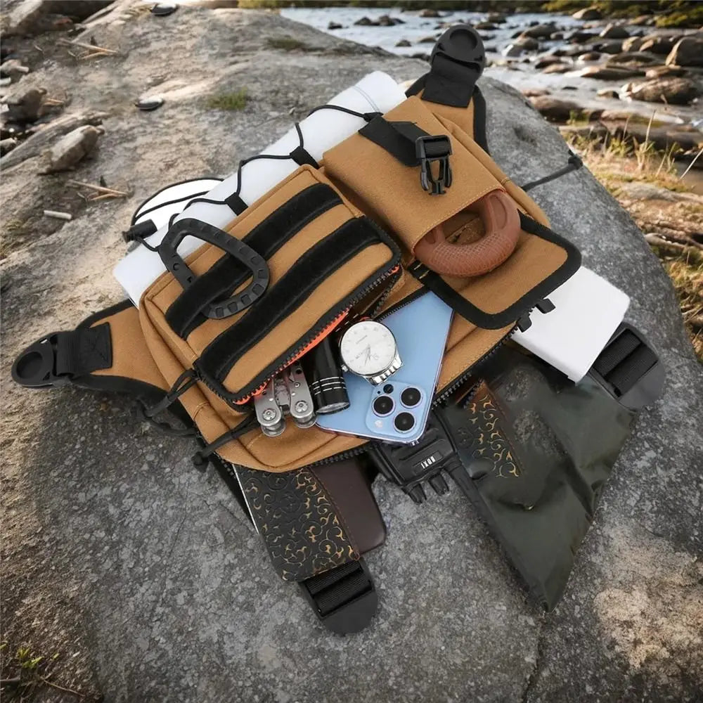 Sports Workouts Anti-Theft Outdoor Chest Bag Adjustable Waterproof Running Vest Pack Fishing Vest Men and Women