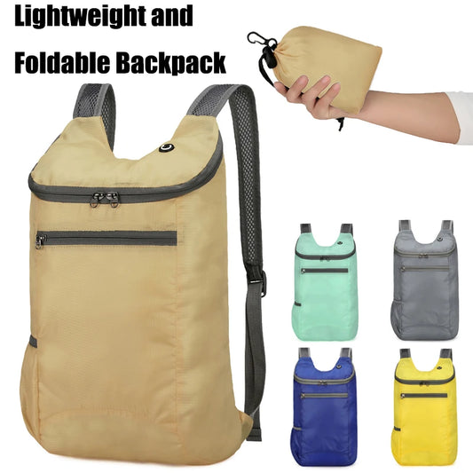 Outdoor leisure sports backpack, foldable bag, light storage, wear-resistant, hiking and cycling backpack